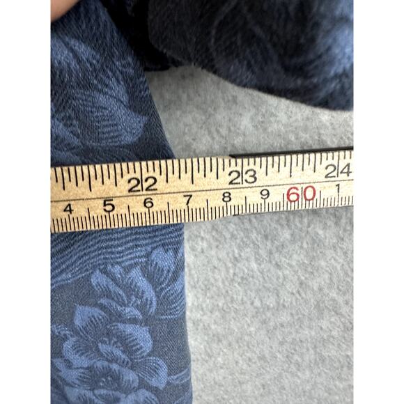 Vintage Silk Circa 1969 Button Down Men's XL Blue Short Sleeve Hawaiian Linen - Picture 8 of 11